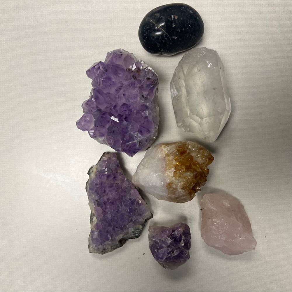 Amethyst and Quartz Crystal Set